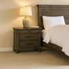 Zea Nightstand for Bedroom | 3 Drawers | Transitional Aged Oak Brown BM340997