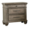 Zea Nightstand for Bedroom | 3 Drawers | Transitional Aged Oak Brown BM340997