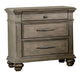 Zea Nightstand for Bedroom | 3 Drawers | Transitional Aged Oak Brown BM340997