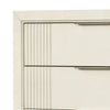 Toi Tall Dresser Chest | 5 Drawers | Chrome Finger Pulls | Antique White BM340999