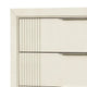 Toi Tall Dresser Chest | 5 Drawers | Chrome Finger Pulls | Antique White BM340999