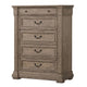 Roi Tall Dresser Chest | 5 Drawers Metal Handles | Weathered Gray BM341000