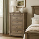 Roi Tall Dresser Chest | 5 Drawers Metal Handles | Weathered Gray