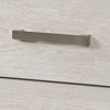 Kexa Nightstand | USB & LED | 2 Drawers Chrome Handles | Light Gray BM341001