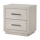 Kexa Nightstand | USB & LED | 2 Drawers Chrome Handles | Light Gray BM341001