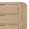Rexa Tall Dresser Chest | 5 Drawer Finger Pulls | Natural Oak Brown BM341002