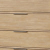 Rexa Tall Dresser Chest | 5 Drawer Finger Pulls | Natural Oak Brown BM341002