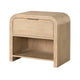Rexa Nightstand w 1 Drawer | Metal Finger Pulls | Natural Oak Brown BM341003