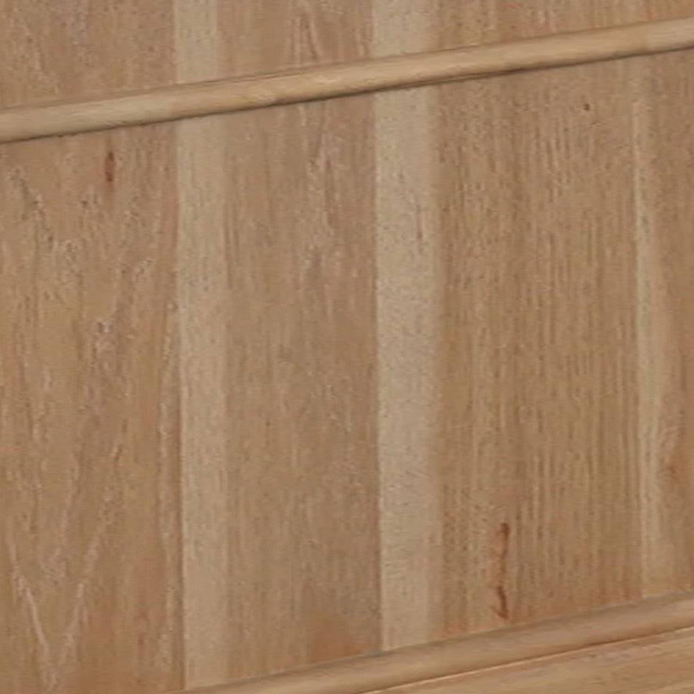 Lexa Nightstand w 3 Drawers | Farmhouse Natural Oak Brown BM341004