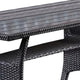 Maria Outdoor Dining Table | 57" Top w/ Shelf | Black Rattan Woven