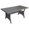 Maria Outdoor Dining Table | 57" Top w/ Shelf | Gray Rattan Woven