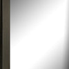 Kena Vanity Dresser Mirror | 2 Tone Metallic Gray Asymmetrical Frame