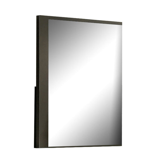 Kena Vanity Dresser Mirror | 2 Tone Metallic Gray Asymmetrical Frame