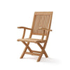 Dena Outdoor Folding Armchair | Adjustable Back | Natural Brown Teak Wood