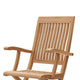 Dena Outdoor Folding Armchair | Adjustable Back | Natural Brown Teak Wood