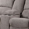 Cem Manual Reclining Loveseat | Pillow Tufted | Mocha Gray Chenille BM341016