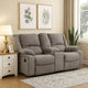 Cem Manual Reclining Loveseat | Pillow Tufted | Mocha Gray Chenille