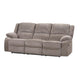 Cem Manual Reclining Sofa | Pillow Tufted | Mocha Gray Chenille 88’’ BM341017
