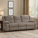 Cem Manual Reclining Sofa | Pillow Tufted | Mocha Gray Chenille 88"
