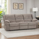 Cem Manual Reclining Sofa | Pillow Tufted | Mocha Gray Chenille 88"