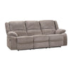 Cem Manual Reclining Sofa | Pillow Tufted | Mocha Gray Chenille 88"