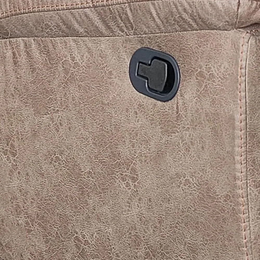 Jem Manual Rocker Recliner Chair | Pillow Top Arms | Brown Leather BM341018