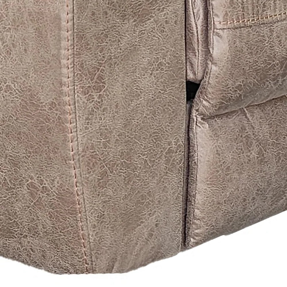 Jem Manual Rocker Recliner Chair | Pillow Top Arms | Brown Leather BM341018