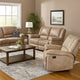 Jem Manual Rocker Recliner Chair | Pillow Top Arms | Brown Leather