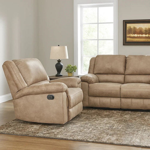Jem Manual Rocker Recliner Chair | Pillow Top Arms | Brown Leather