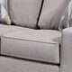 Marlow Loveseat w/ 2 Pillows | Boxy Track Arms | Beige Chenille 61’’ BM341021