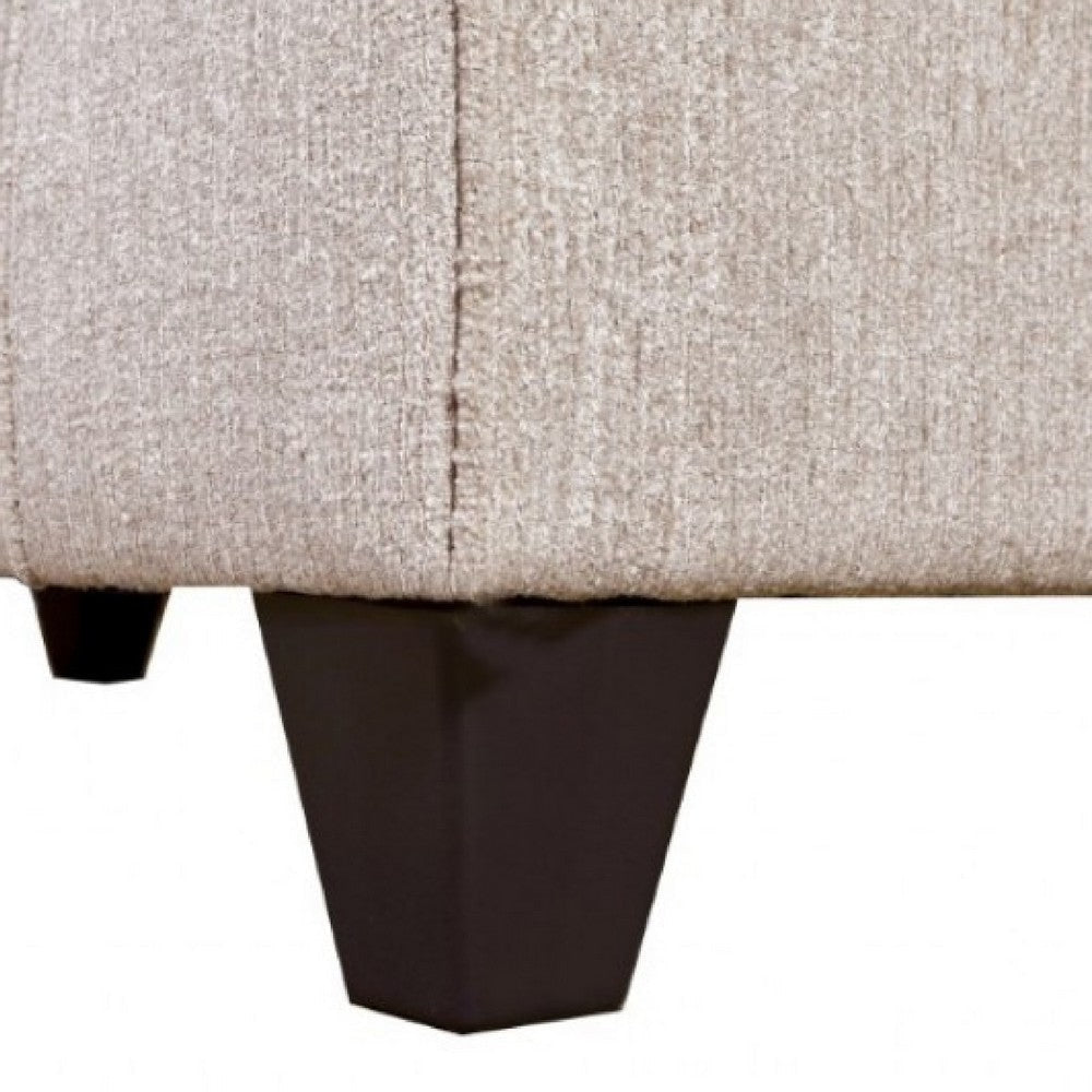 Marlow Sofa w/ 2 Pillows | Boxy Track Arms | Beige Chenille 83’’ BM341022