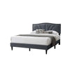 Carie Full Bed | Charcoal Gray Burlap Upholstery | Padded Headboard BM341023