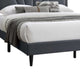 Carie Full Bed | Charcoal Gray Burlap Upholstery | Padded Headboard BM341023