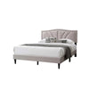 Carie Full Bed | Light Brown Burlap Upholstery | Padded Headboard BM341024