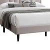 Carie Full Bed | Light Brown Burlap Upholstery | Padded Headboard BM341024