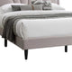 Carie Full Bed | Light Brown Burlap Upholstery | Padded Headboard BM341024