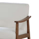 Onile Classic Accent Chair | White Wool Fabric | Wood | Foam Cushions BM341026