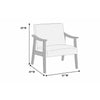 Onile Classic Accent Chair | White Wool Fabric | Wood | Foam Cushions BM341026