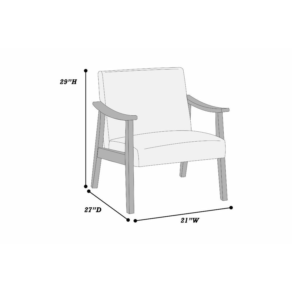 Onile Classic Accent Chair | White Wool Fabric | Wood | Foam Cushions BM341026
