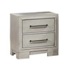 Jaxen Nightstand End Table | Antique White Rubberwood | 2 Drawers | 23’’ BM341027