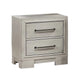 Jaxen Nightstand End Table | Antique White Rubberwood | 2 Drawers | 23’’ BM341027