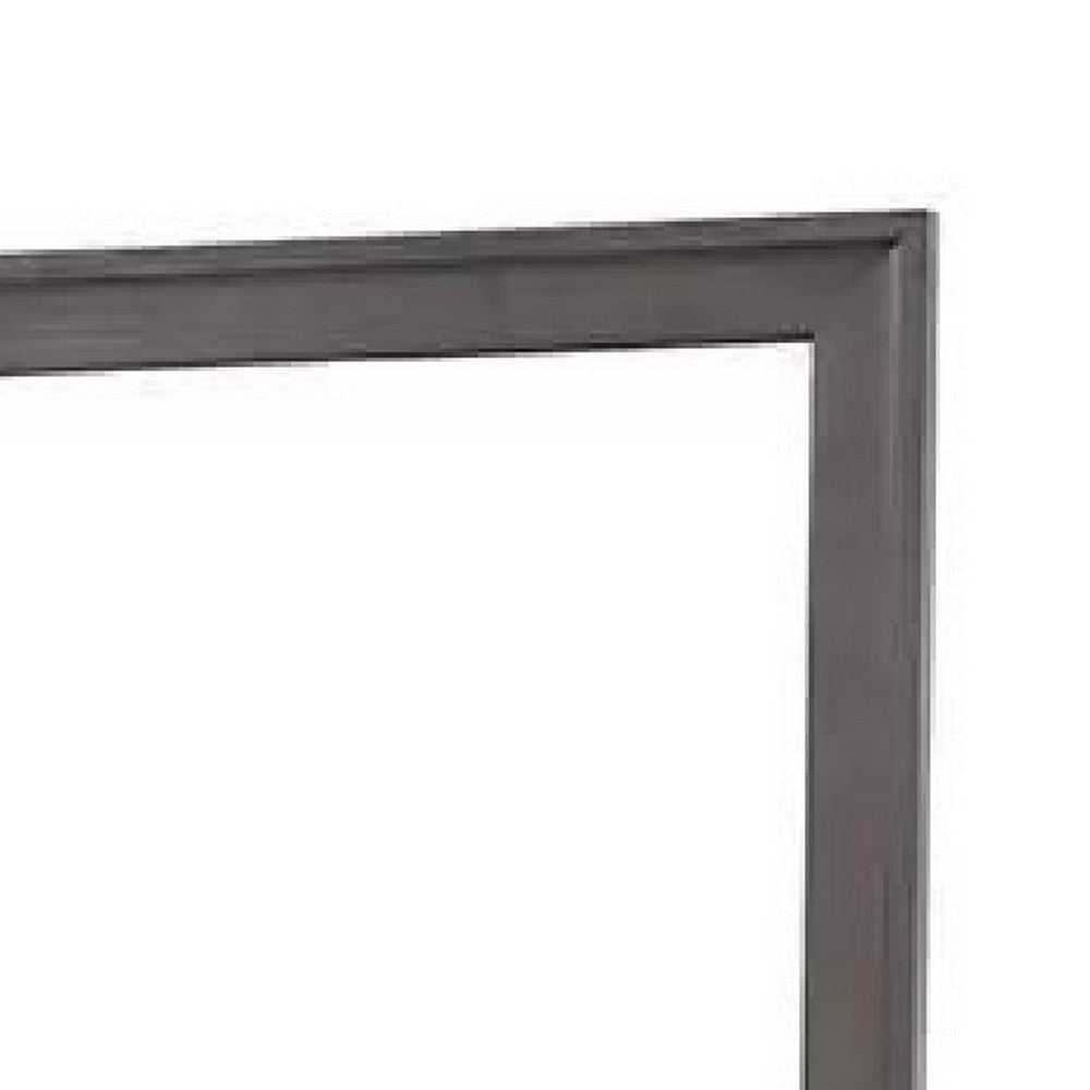 Dresser Mirror | Charcoal Gray Poplar Wood Frame | Square 40’’ BM341028