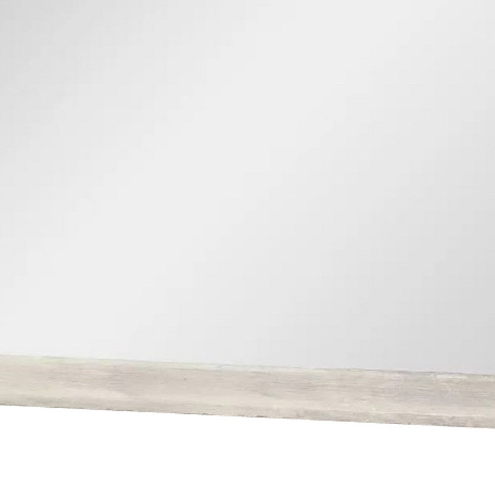 Dresser Mirror | Antique White Poplar Wood Frame | Square 40’’ BM341029