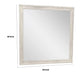 Dresser Mirror | Antique White Poplar Wood Frame | Square 40’’ BM341029