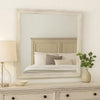 Dresser Mirror | Antique White Poplar Wood Frame | Square 40’’ BM341029