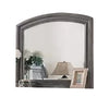 Dresser Mirror | Gray Pine Wood Frame | Farmhouse Carved Details 36x42