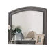 Dresser Mirror | Gray Pine Wood Frame | Farmhouse Carved Details 36x42