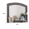 Dresser Mirror | Gray Pine Wood Frame | Farmhouse Carved Details 36x42