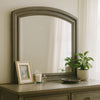 Dresser Mirror | Gray Pine Wood Frame | Farmhouse Carved Details 36x42