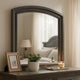 Dresser Mirror | Gray Pine Wood Frame | Farmhouse Carved Details 36x42